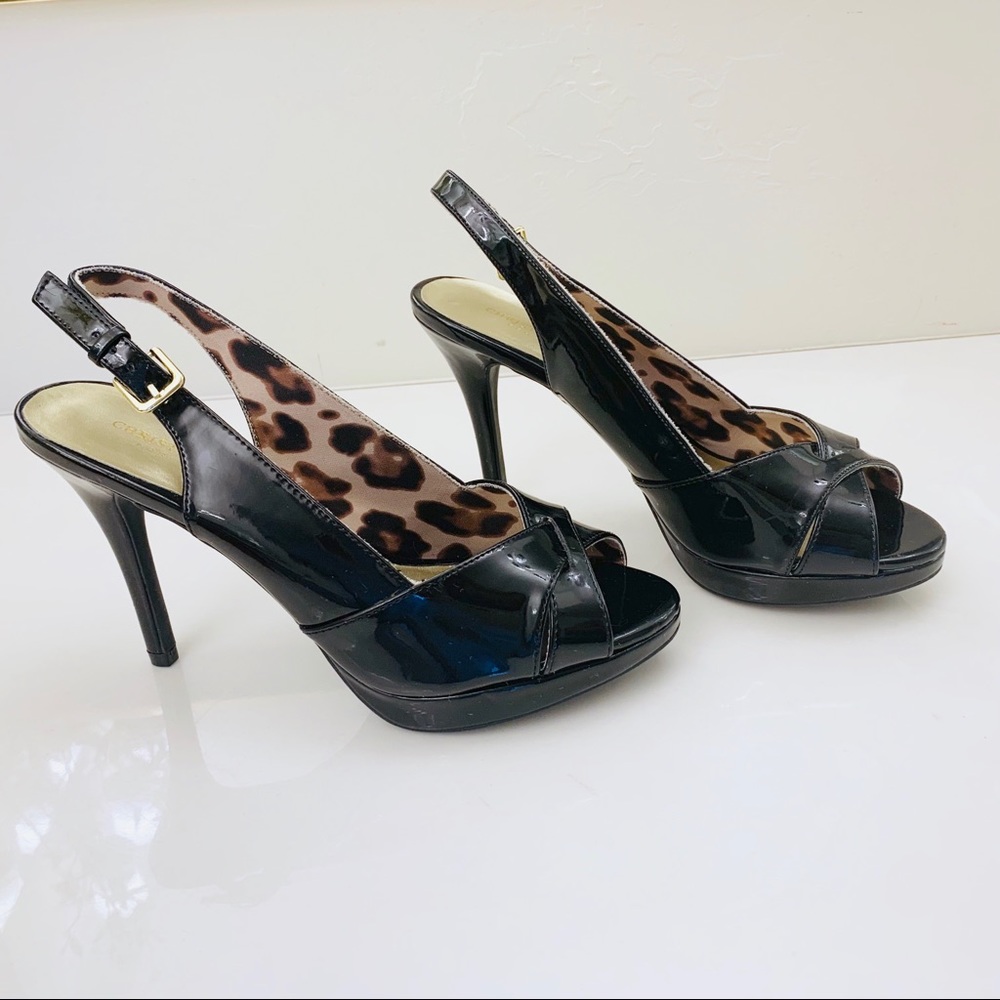 Christian Siriano black patent leather heels 8 wide - Picture 2 of 7